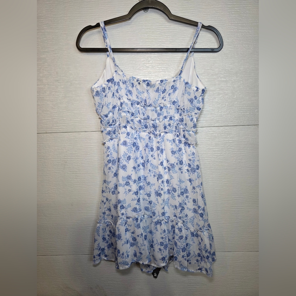Trixxi Blue and White Floral Mini Dress - Picture 3 of 4